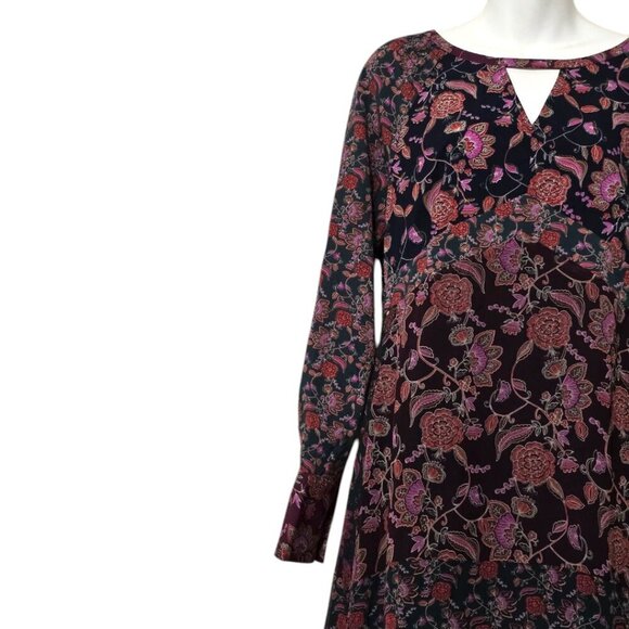 Cabi Festive Long Sleeve Floral Boho Maxi Dress Sz S - Picture 3 of 11
